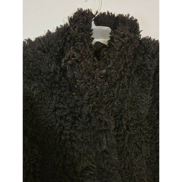 Katie Todd Black Faux Fur Shaggy Vest Size Medium - Picture 5 of 7